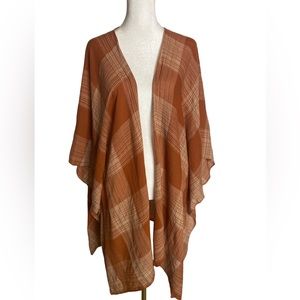 Fall Wrap, Universal Threads, Burnt Orange and Cream, Lightweight, OS